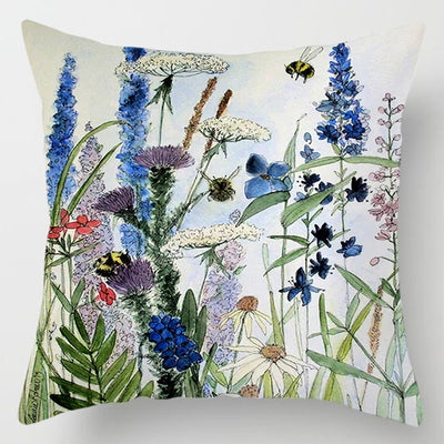 Floral Plant Pattern Cushion Cover Bedroom Decor