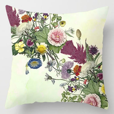 Floral Plant Pattern Cushion Cover Bedroom Decor