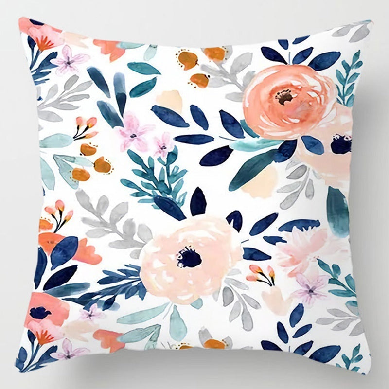 Floral Plant Pattern Cushion Cover Bedroom Decor